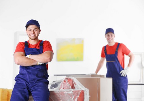 Removal team helping with a house move in Cardiff