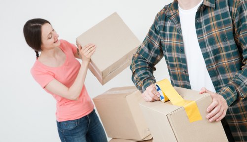 Office movers loading business furniture in Cardiff