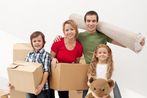 Removal van and moving boxes for a Cardiff move