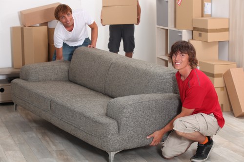 Furniture and household items being loaded for a Cardiff relocation